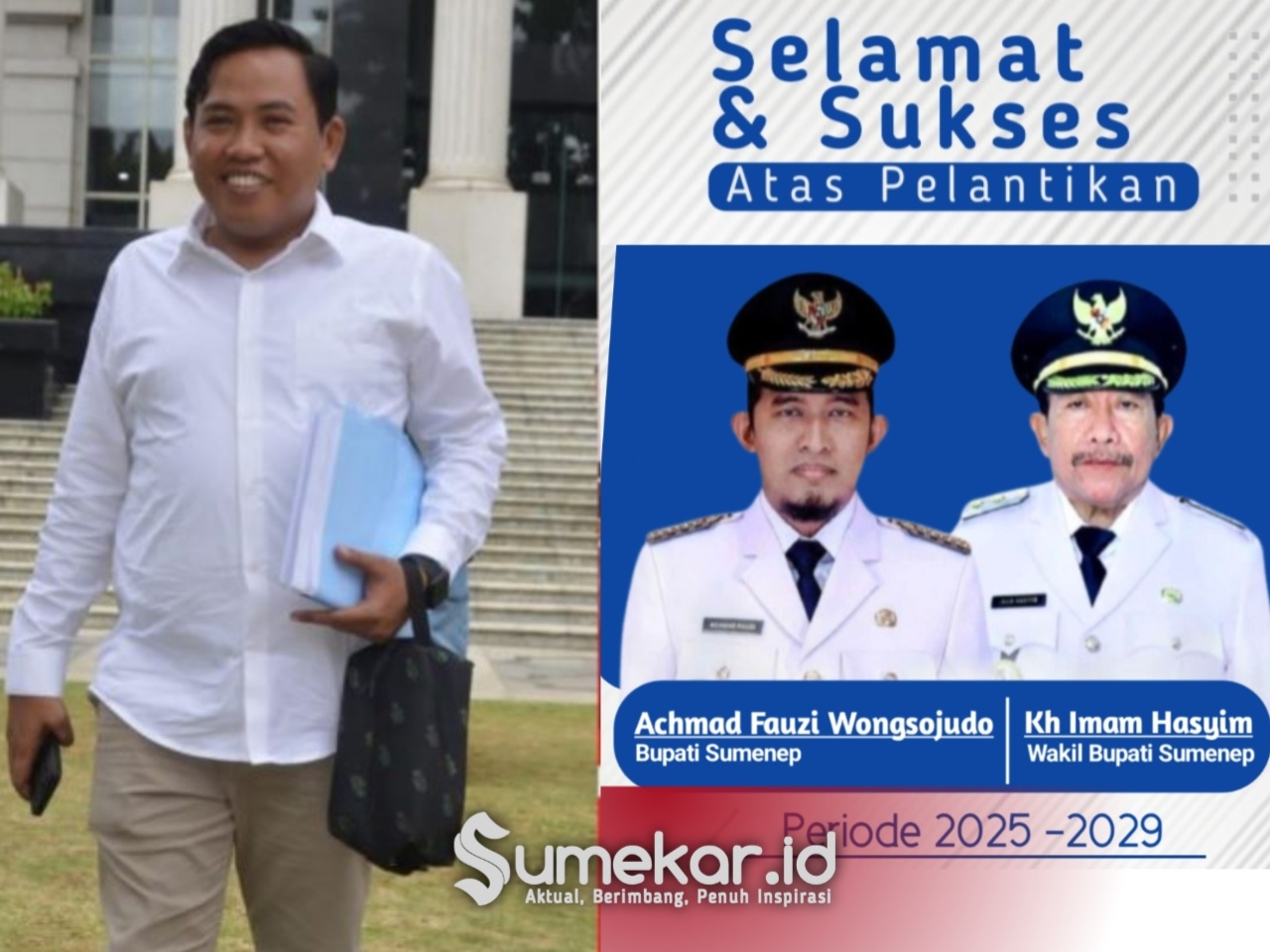 Foto. Relawan Gemoy, Fauzan Adhima Ucapkan Selamat atas Dilantiknya Bupati dan Wakil Bupati Sumenep 2025-2029
