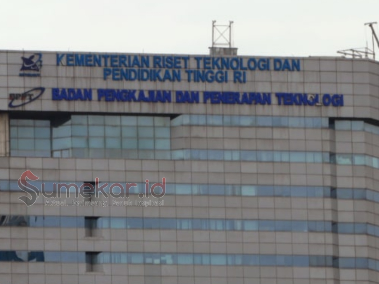 Foto. Kantor Kementerian Riset, Teknologi dan pendidikan Tinggi Republik Indonesia. 