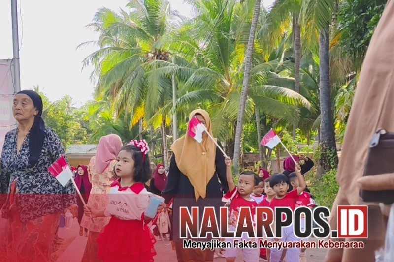 Foto. Kirab Budaya Lembaga Pendidikan Lughatul Islamiyah Desa Legung Timur kecamatan Batang-batang Sumenep