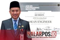 Foto. Gelar Baru Kepala Bappeda Sumenep, Arif Firmanto ASEAN Eng