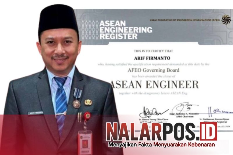 Foto. Gelar Baru Kepala Bappeda Sumenep, Arif Firmanto ASEAN Eng