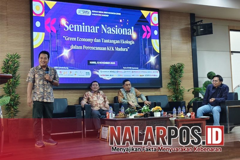 Foto. Kegiatan Seminar Nasional Serikat Media Siber Indonesia (SMS) kabupaten Sumenep di Kampus Universitas Baharudin Mudhary (UNIBA) 