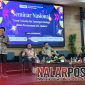 Foto. Kegiatan Seminar Nasional Serikat Media Siber Indonesia (SMS) kabupaten Sumenep di Kampus Universitas Baharudin Mudhary (UNIBA) 