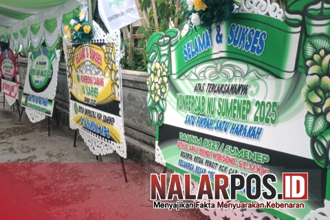 Foto. Banner ucapan persiapan Konfercab PCNU Sumenep