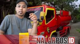 Foto. Toifur Ali Wafa, Alumni pondok pesantren Aqidah Usymuni sekaligus Pimred media nusainsider.com dengan Bagroung Mobil yang diduga Milik CV Sumber Jaya Barokah