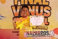 Foto R. Muhammad Yazdan Al Dzaky peraih medali emas pada Kompetisi Venus ke-3 kategori Sains Level B tingkat nasional tahun 2025