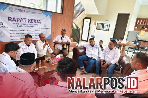 Foto. Rapat Kerja (Raker) Serikat Media Siber Indonesia (SMSI) kabupaten Sumenep di Kota Batu Malang