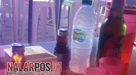 Foto. Tampak minuman keras (Miras) di Meja Mr Ball Sumenep 